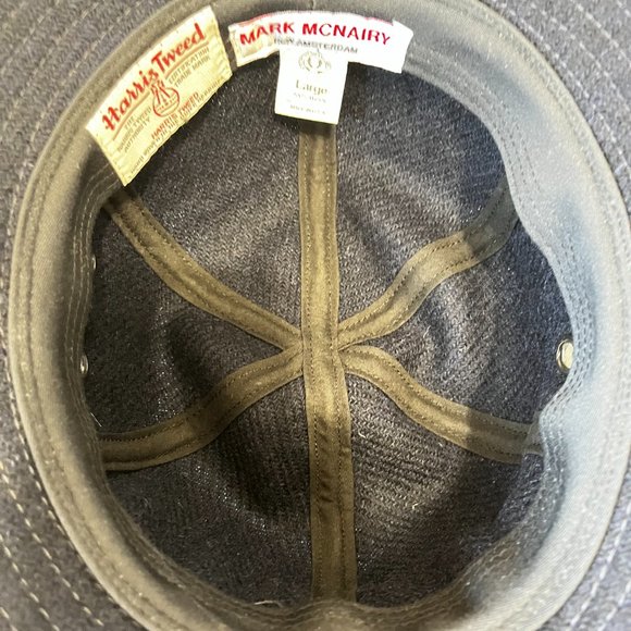 Blue Wool Bucket Hat - Harris Tweed x Mark McNairy - Picture 8 of 10